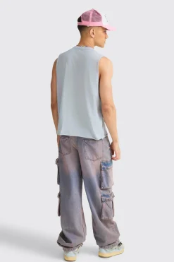 Boxy Talk Pride To Me Distressed Tank | UK^boohooMAN New