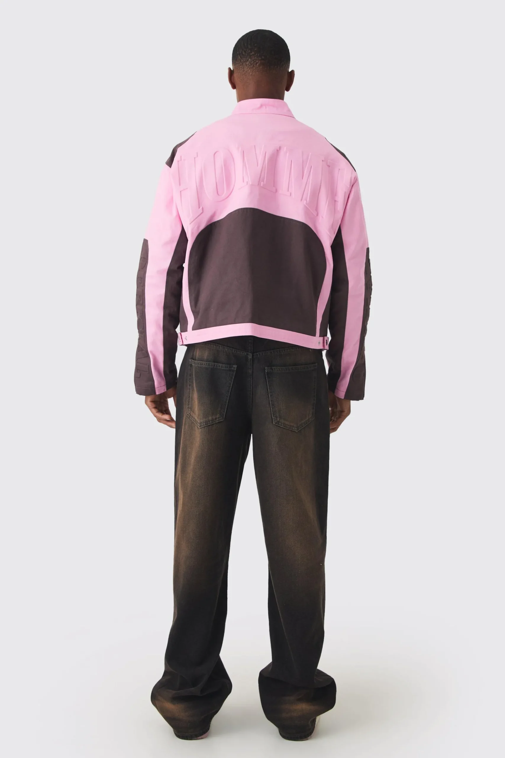 boohooMAN Boxy Twill Homme Moto Jacket In | UK| Coats & Jackets