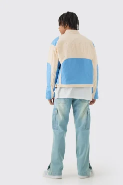 boohooMAN Boxy Twill Homme Moto Jacket In | UK| Coats & Jackets