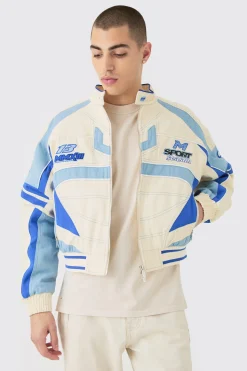 boohooMAN Boxy Twill Moto Jacket | UK| Coats & Jackets