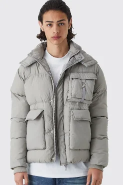 boohooMAN Boxy Utility Pocket Parka | UK| Coats & Jackets