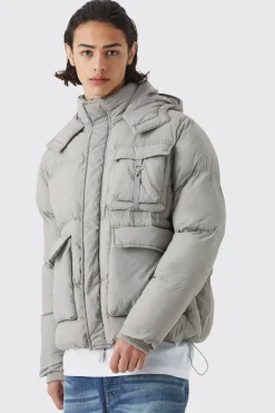 boohooMAN Boxy Utility Pocket Parka | UK| Coats & Jackets