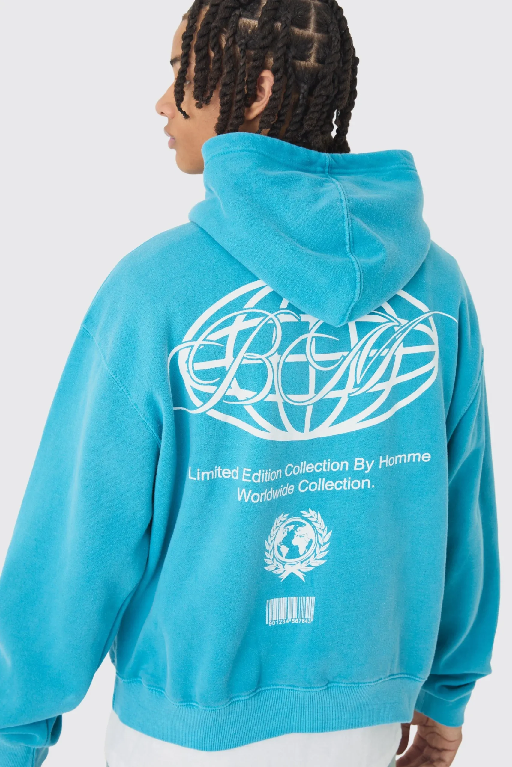 boohooMAN Boxy Washed BM Printed Hoodie | UK| Hoodies & Sweatshirts