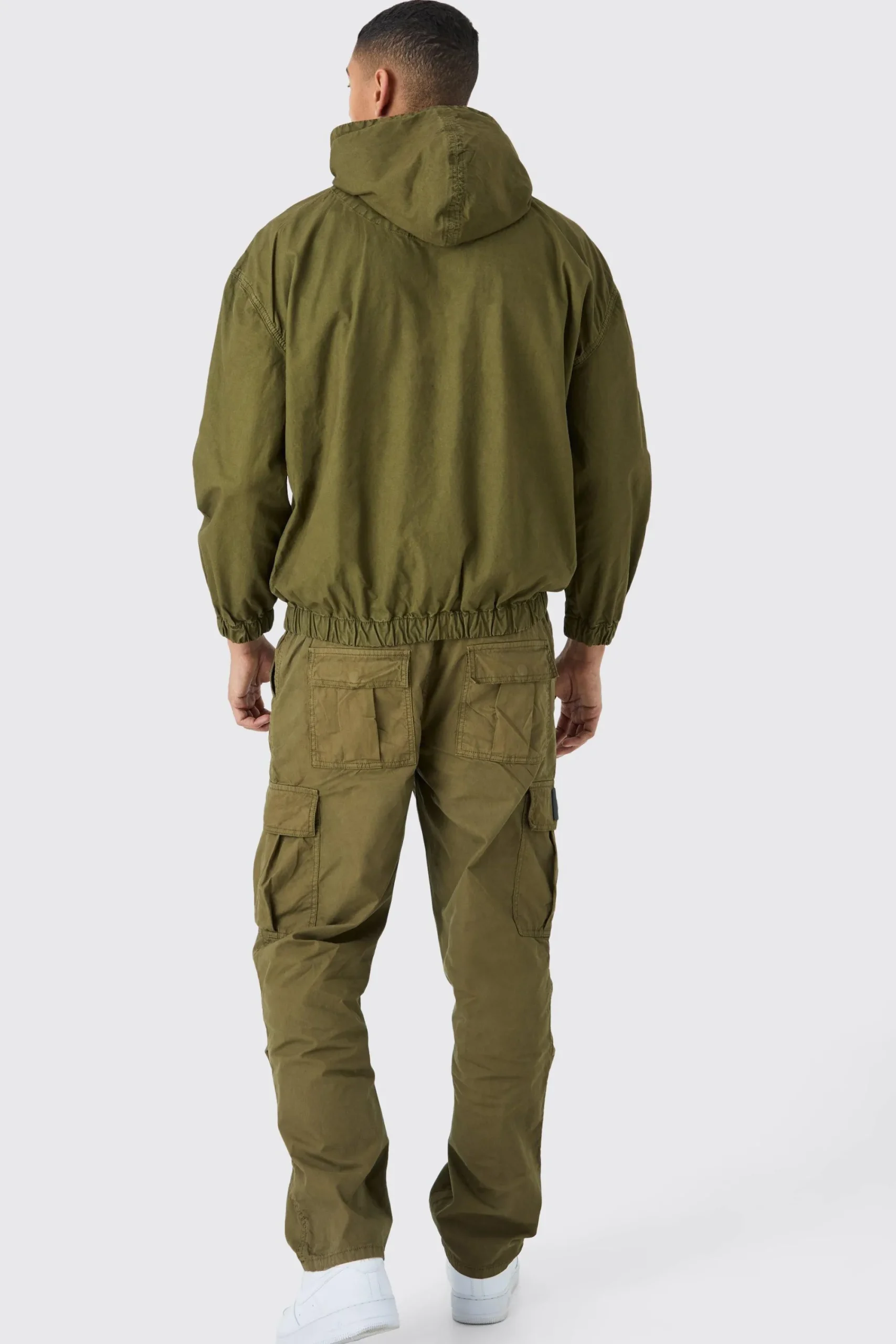 boohooMAN Branded Plaque Detail Twill Hooded Overshirt | UK| Shirts