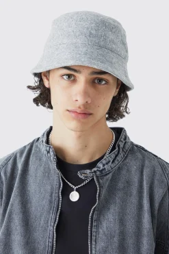 boohooMAN Brushed Heavyweight Bucket Hat | UK| Hats & Caps