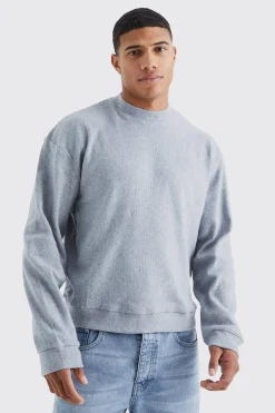 boohooMAN Brushed Rib Ottoman Oversized Boxy Sweater | UK| Hoodies & Sweatshirts