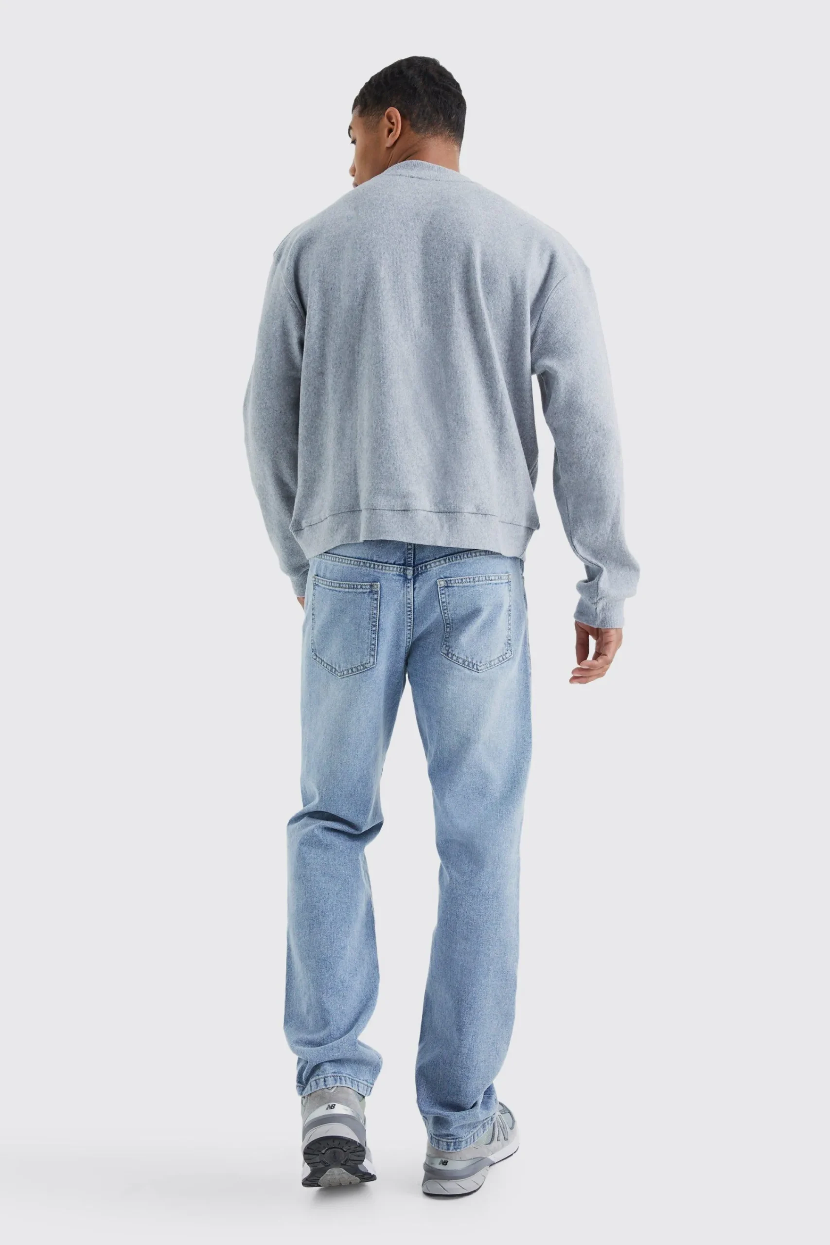 boohooMAN Brushed Rib Ottoman Oversized Boxy Sweater | UK| Hoodies & Sweatshirts