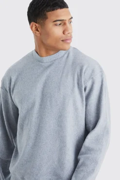 boohooMAN Brushed Rib Ottoman Oversized Boxy Sweater | UK| Hoodies & Sweatshirts