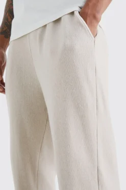 boohooMAN Brushed Rib Ottoman Relaxed Split Hem Jogger | UK| Trousers|Joggers