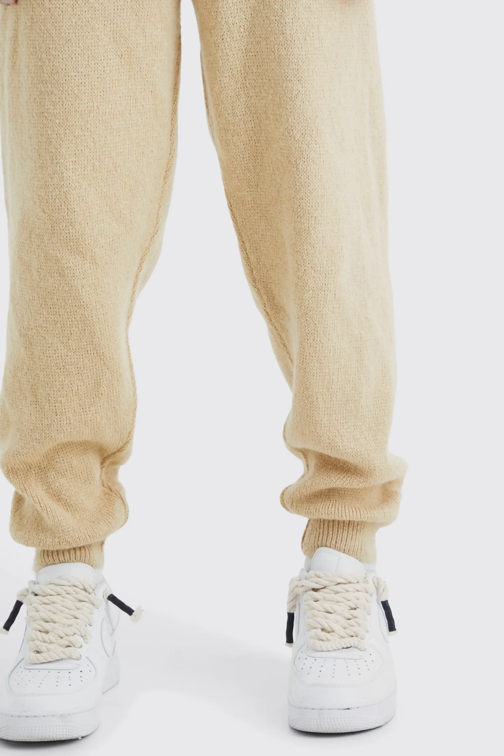 boohooMAN Brushed Ribbed Knitted Joggers | UK| Tracksuits