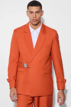 boohooMAN Buckle Chest & Cuff Relaxed Fit Suit | UK| Suits & Tailoring