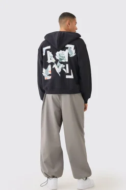 boohooMAN Bungee Waist Twill Parachute Pants | UK| Trousers|Cargos