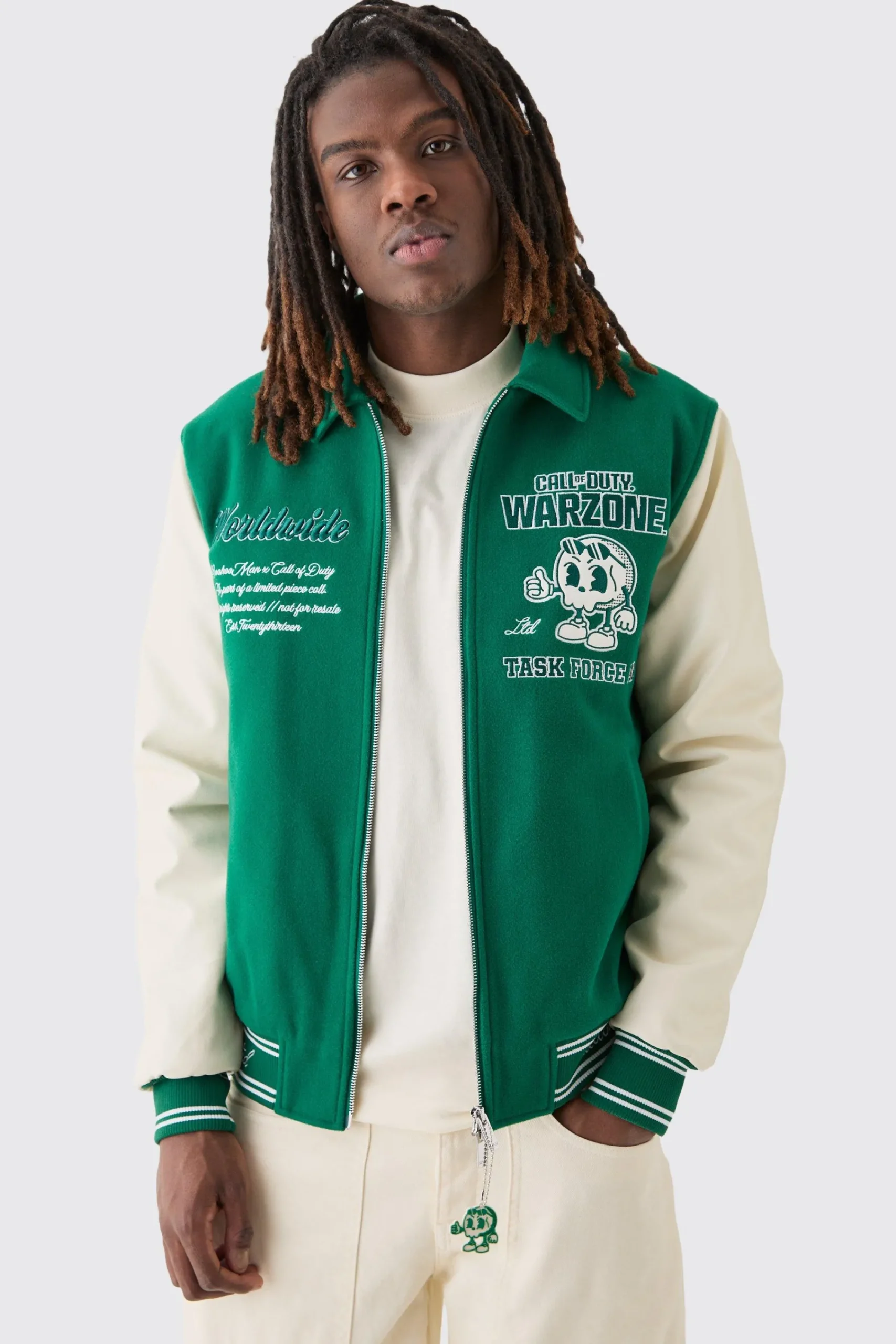 boohooMAN Call Of Duty License Varsity Bomber | UK| Coats & Jackets