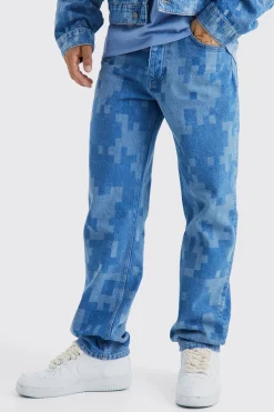 boohooMAN Camo Print Denim Jacket And Jeans Set | UK| Sets & Co-Ords