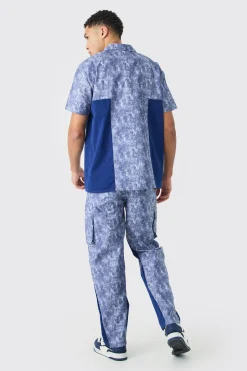 boohooMAN Camo Twill Short Sleeve Gusset Detail Shirt | UK| Shirts