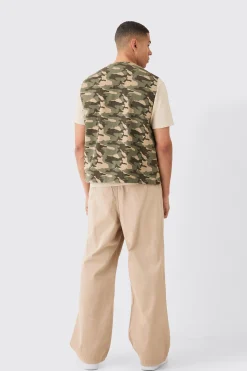 Camo Twill Utility Vest | UK^boohooMAN Sale