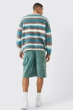 boohooMAN Carpenter Acid Wash Cord Jort In | UK| Shorts