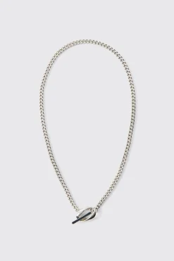boohooMAN Chain Necklace With Round Pendant | UK| Jewellery & Watches
