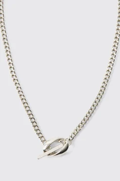 boohooMAN Chain Necklace With Round Pendant | UK| Jewellery & Watches