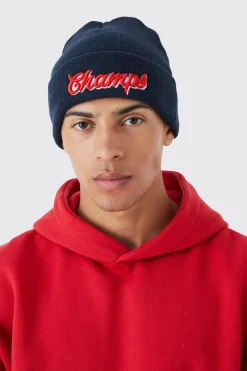 boohooMAN Champs Varsity Beanie | UK| Hats & Caps