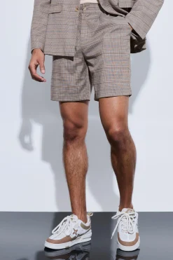 boohooMAN Check Oversized Tailored Shorts | UK| Suits & Tailoring|Shorts