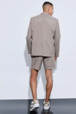 boohooMAN Check Oversized Tailored Shorts | UK| Suits & Tailoring|Shorts