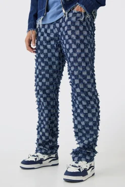 boohooMAN Checkerboard Denim Jacket And Jeans Set | UK| Sets & Co-Ords