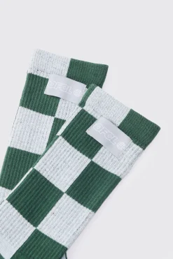 boohooMAN Checkerboard Socks In | UK| Underwear & Socks|Underwear & Socks