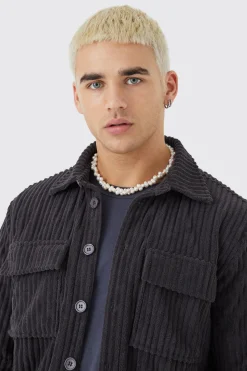 boohooMAN Chenille Rib Overshirt | UK| Shirts