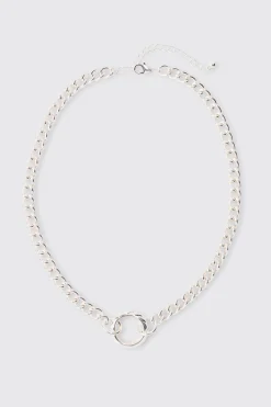 boohooMAN Chunky Chain Ring Pendant Necklace | UK| Jewellery & Watches