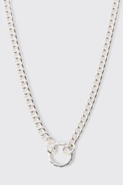 boohooMAN Chunky Chain Ring Pendant Necklace | UK| Jewellery & Watches