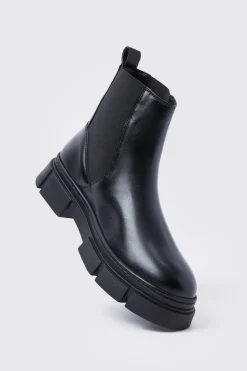 boohooMAN Chunky Track Sole Chelsea Boots | UK| Boots|Smart Shoes