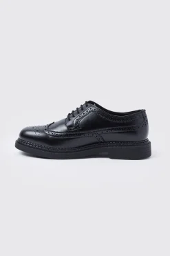 boohooMAN Classic Faux Leather Brogue | UK| Smart Shoes