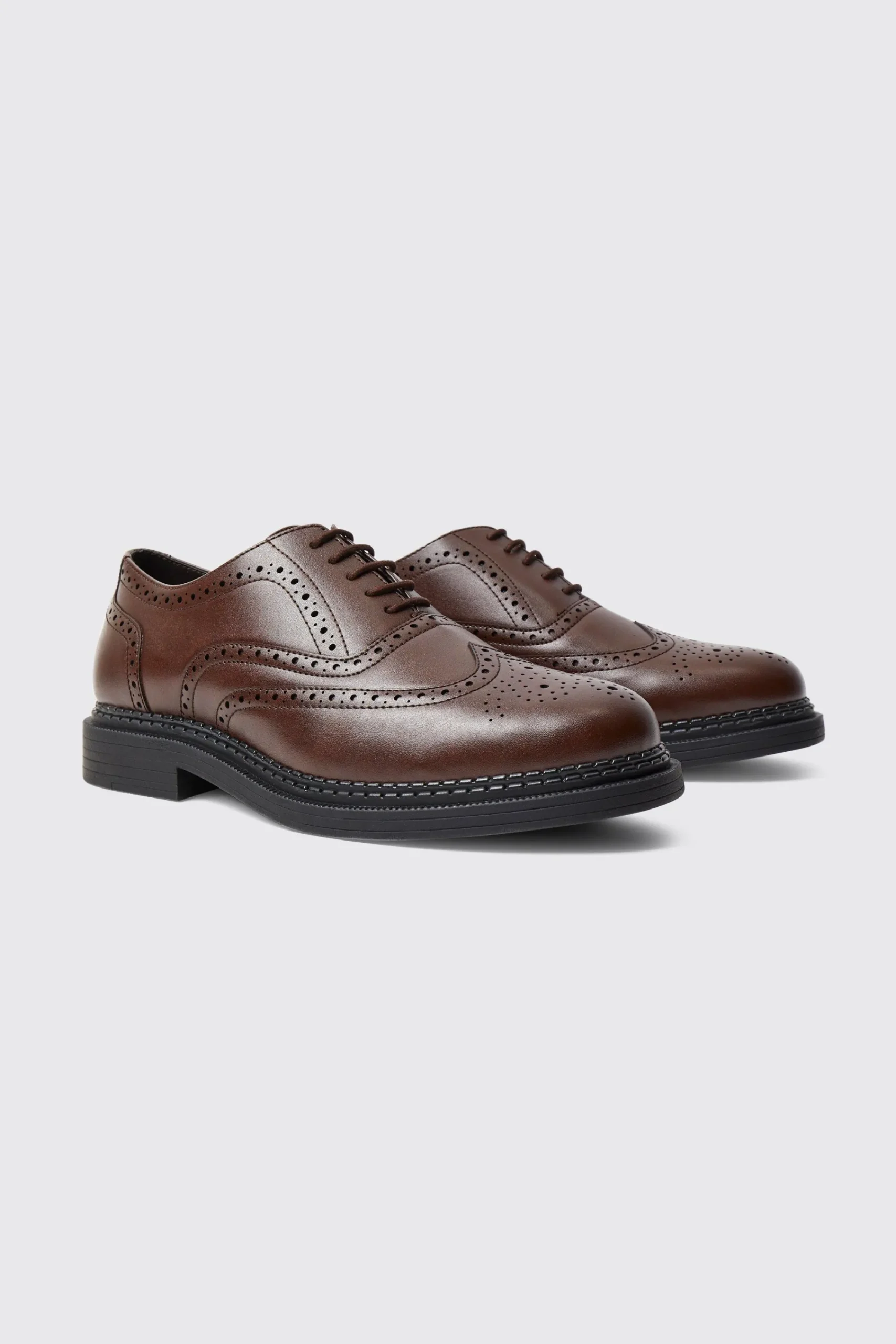 boohooMAN Classic Faux Leather Brogue | UK| Smart Shoes