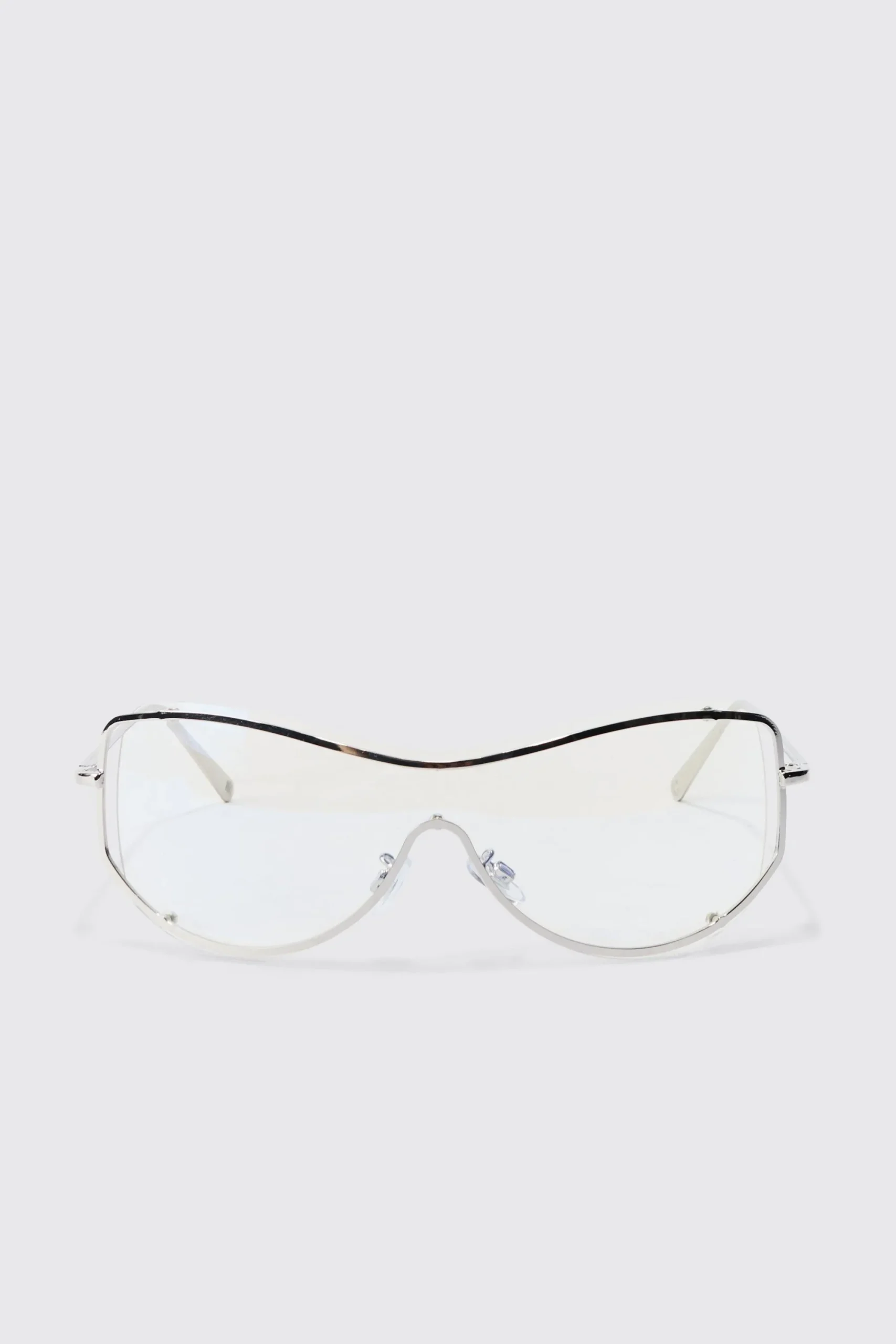 boohooMAN Clear Lens Visor Sunglasses In | UK| Sunglasses