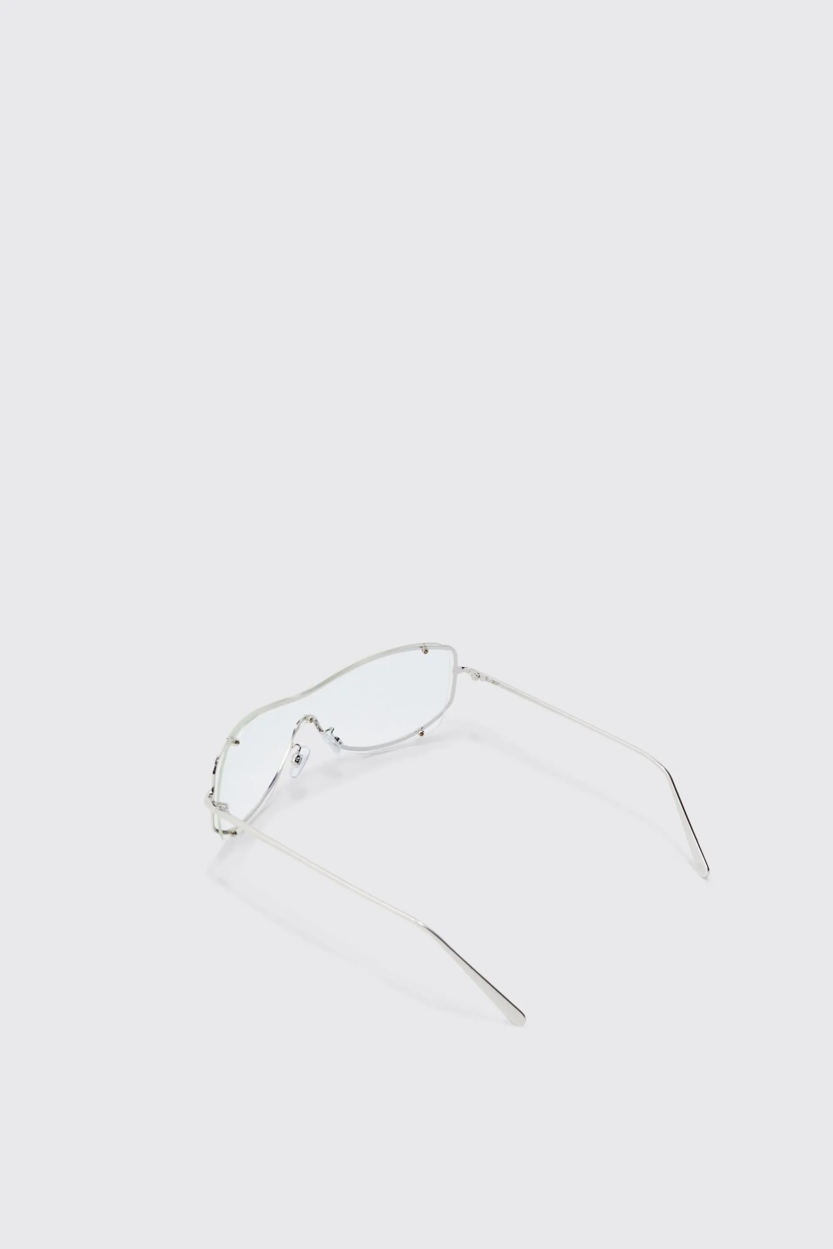 boohooMAN Clear Lens Visor Sunglasses In | UK| Sunglasses