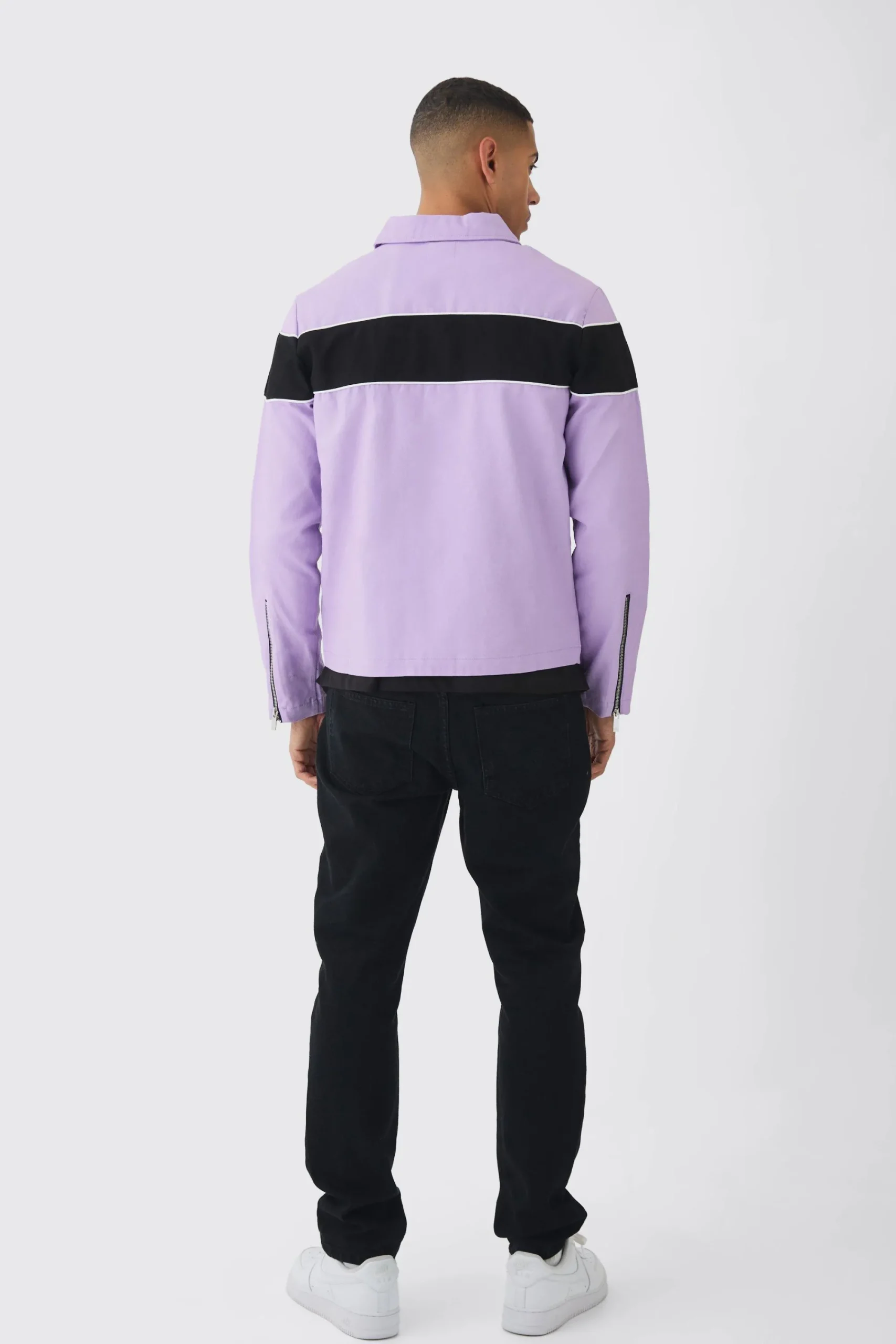 boohooMAN Collared Twill Moto Jacket | UK| Coats & Jackets