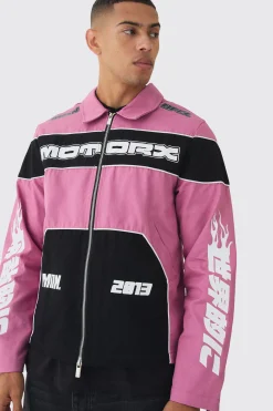 boohooMAN Collared Twill Moto Jacket | UK| Coats & Jackets