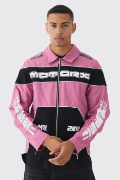 boohooMAN Collared Twill Moto Jacket | UK| Coats & Jackets