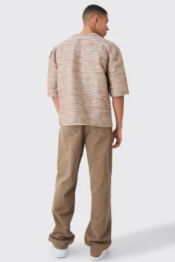 boohooMAN Collarless Drop Shoulder Oversized Boucle Shirt | UK| Shirts