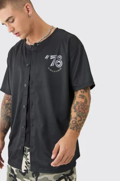 boohooMAN Collarless Mesh Back Print Shirt | UK| Shirts