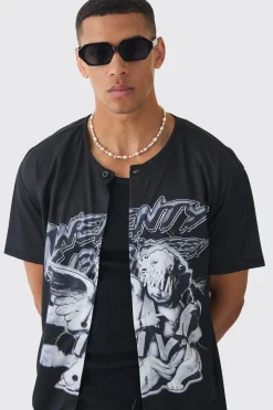 boohooMAN Collarless Mesh Twenty Shirt | UK| Shirts