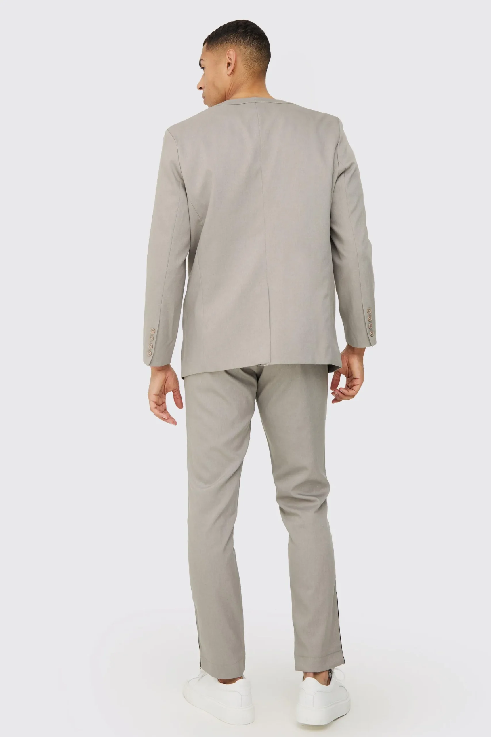 boohooMAN Collarless Straight Blazer | UK| Suits & Tailoring