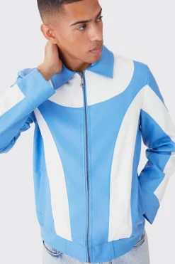 boohooMAN Colour Block Moto Pu Jacket | UK| Coats & Jackets