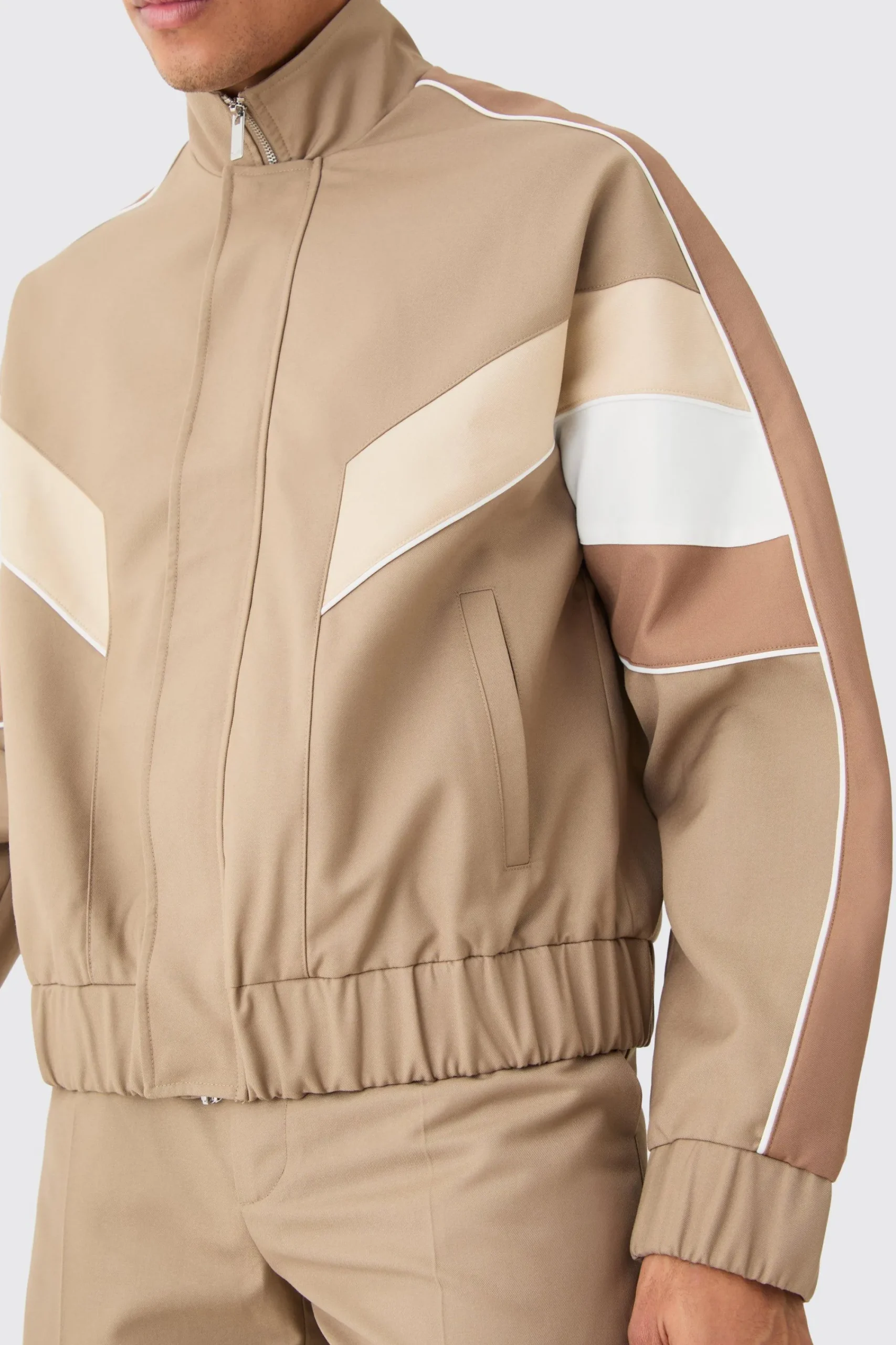 boohooMAN Colour Block Relaxed Fit Tailored Track Smart Set | UK| Suits & Tailoring