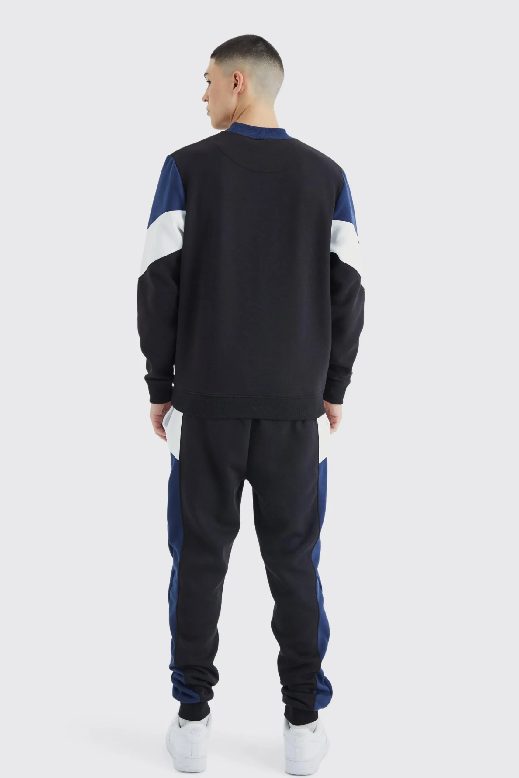 boohooMAN Colour Block Sweatshirt Tracksuit | UK| Tracksuits