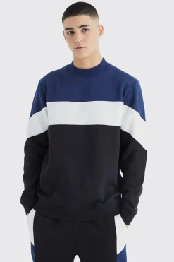 boohooMAN Colour Block Sweatshirt Tracksuit | UK| Tracksuits