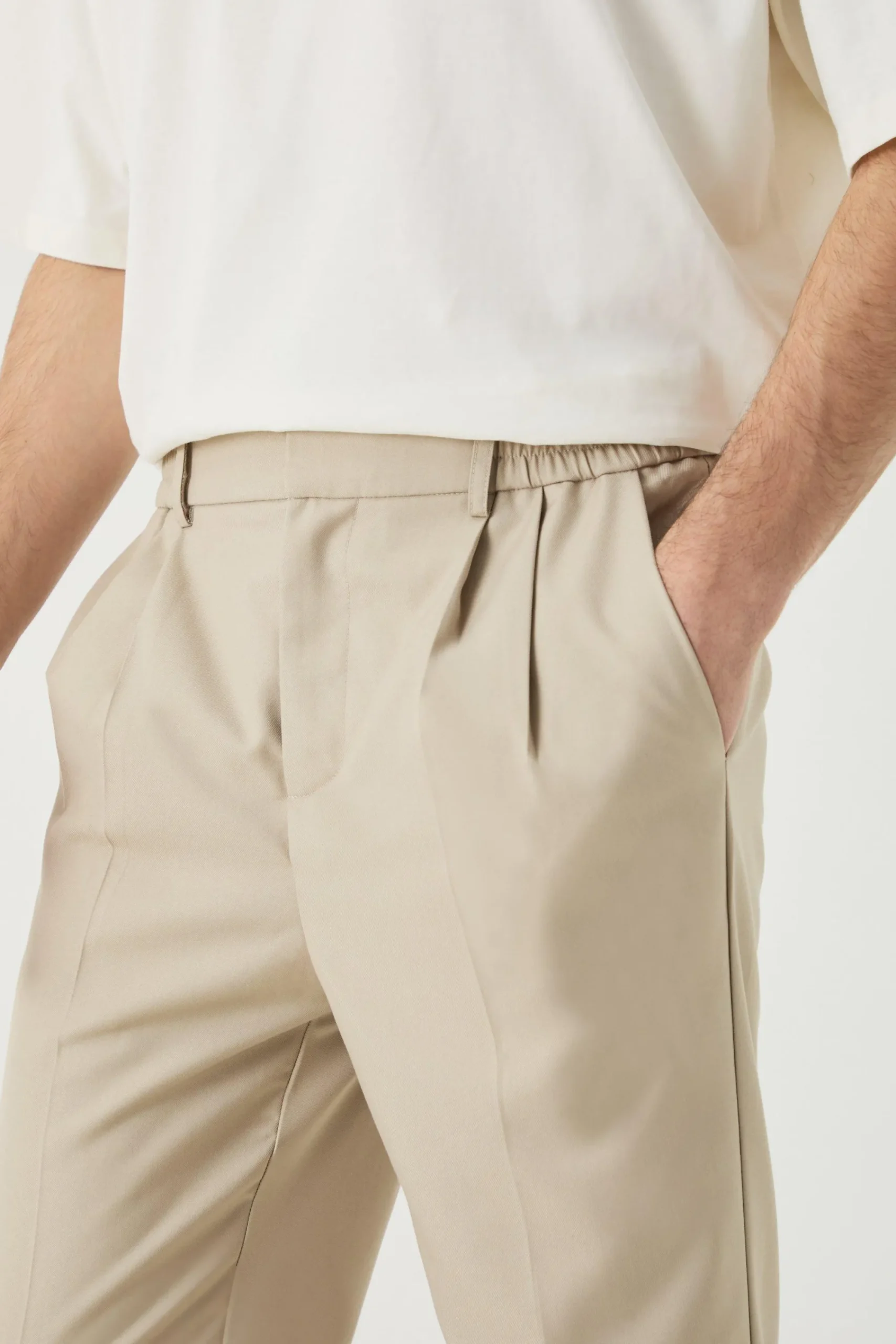 boohooMAN Comfort Waist Pleat Front Trousers | UK| Trousers