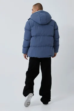 boohooMAN Concealed Placket Hooded Puffer | UK| Coats & Jackets