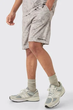 boohooMAN Concrete Print Limited Edition Basketball Shorts | UK| Shorts